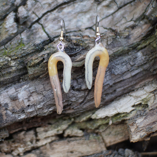 Folded Worm Earrings