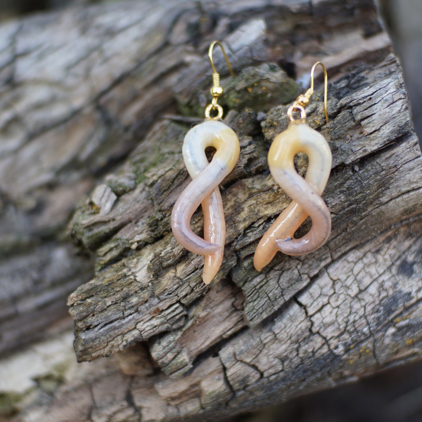 Ampersand Worm Earrings