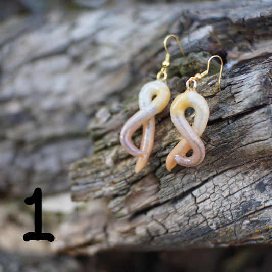 Ampersand Worm Earrings