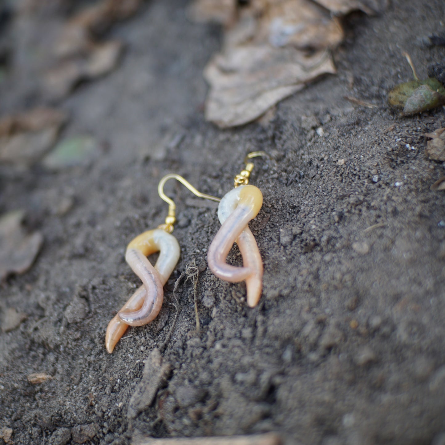 Ampersand Worm Earrings