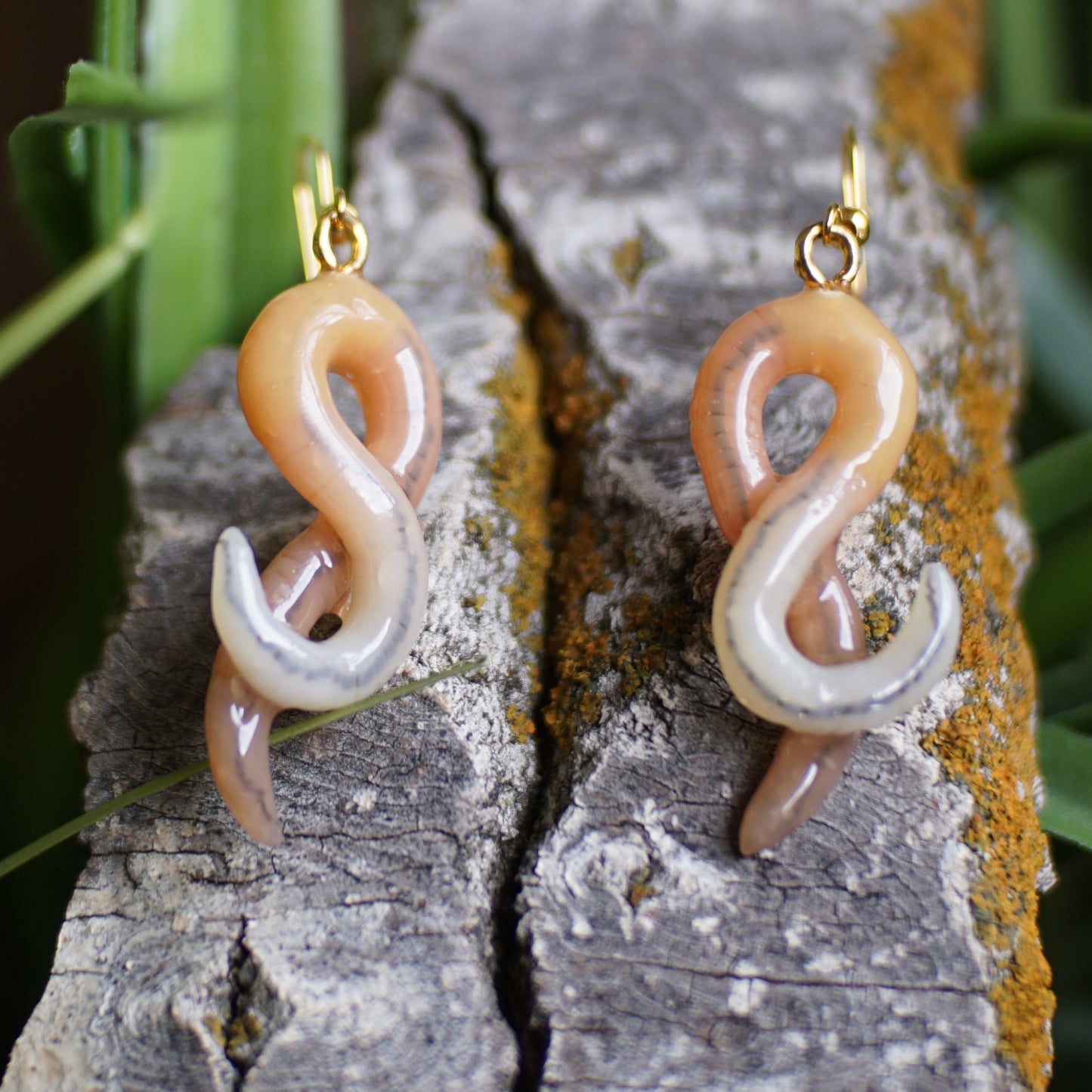 Ampersand Worm Earrings