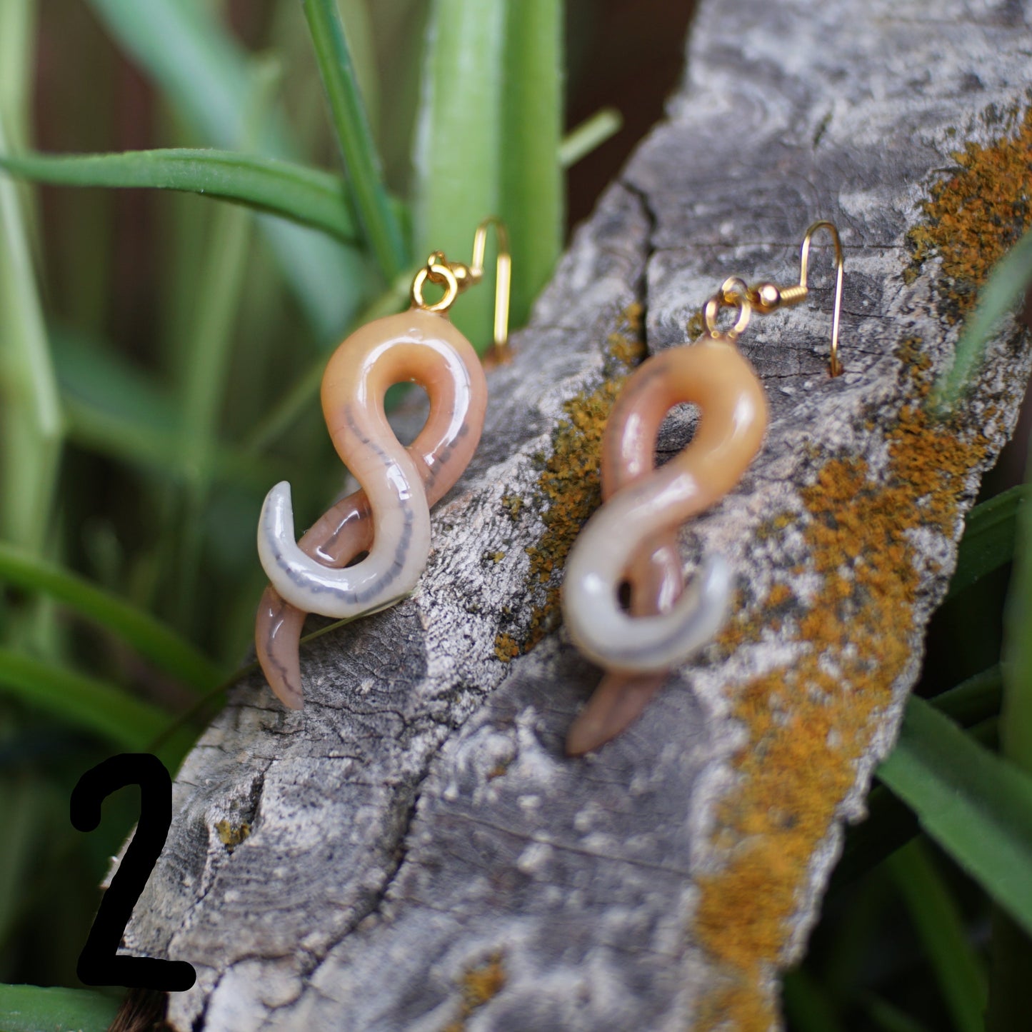 Ampersand Worm Earrings