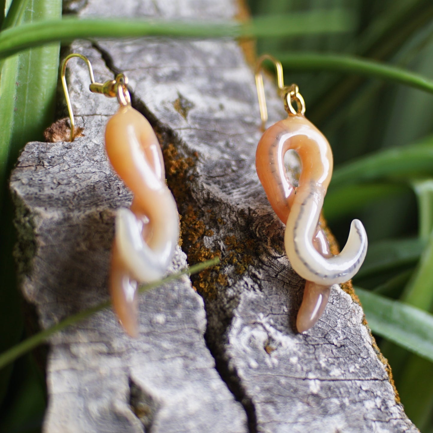 Ampersand Worm Earrings