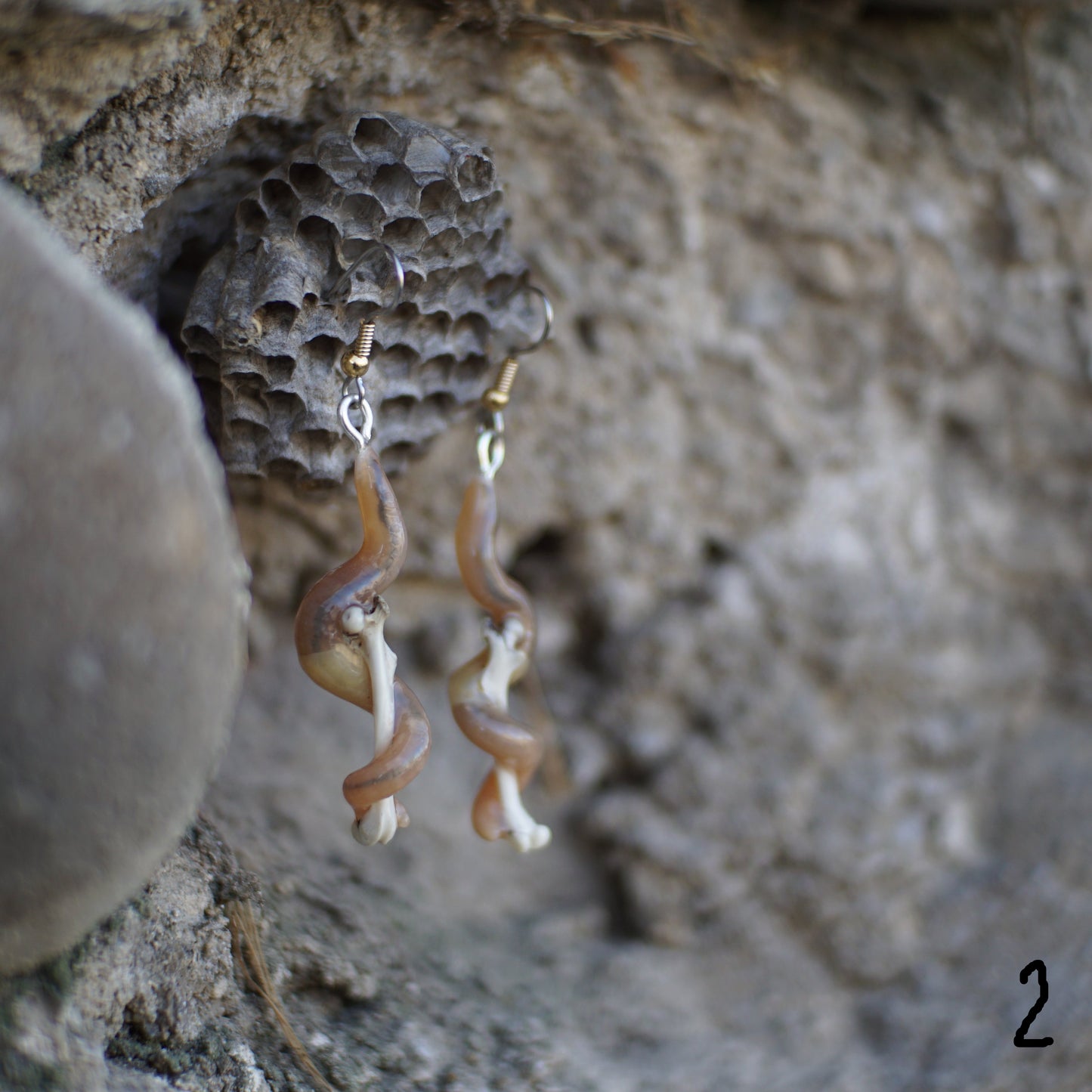 Bone Worm Earrings (3 Styles)