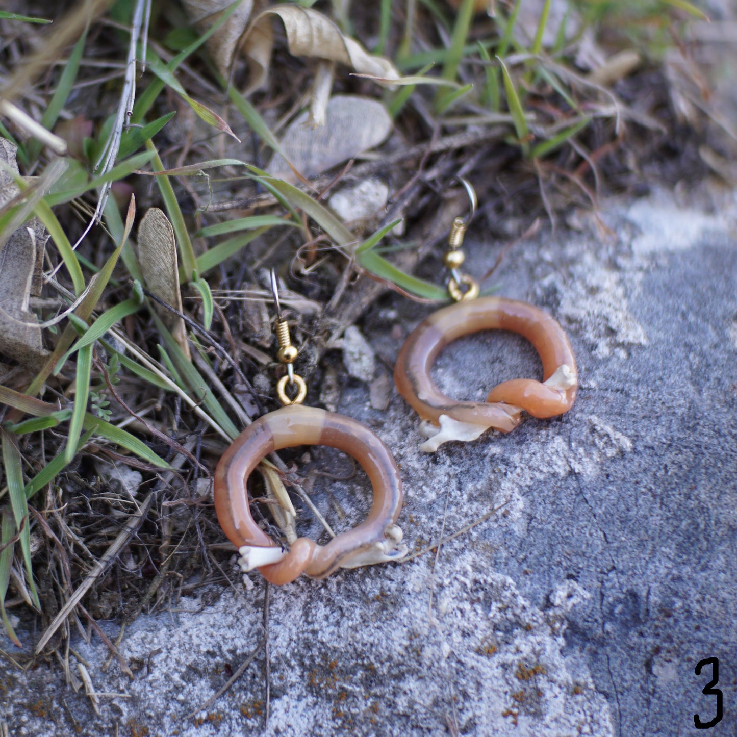 Bone Worm Earrings (3 Styles)