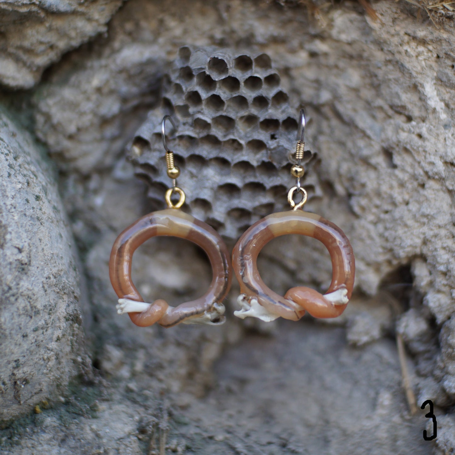 Bone Worm Earrings (3 Styles)