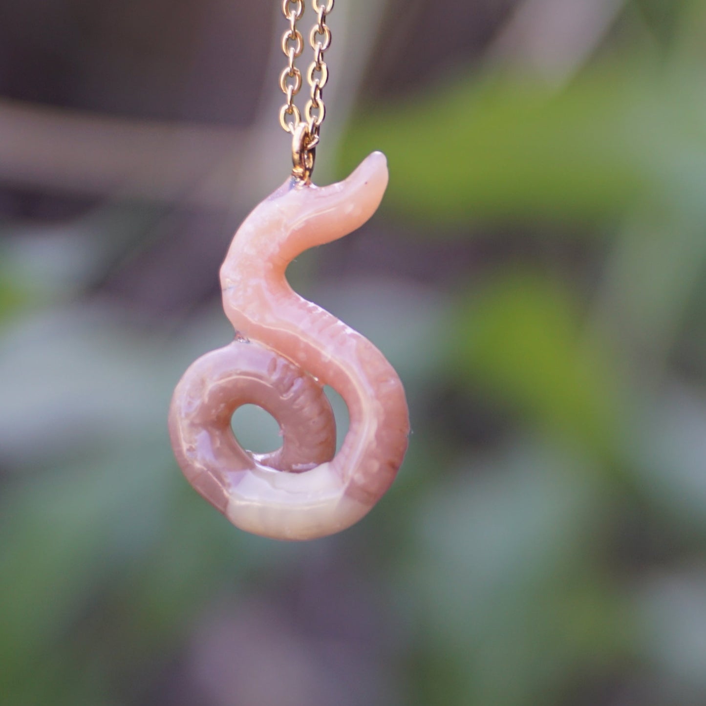 Quartz Caressing Worm Necklace (2 styles)
