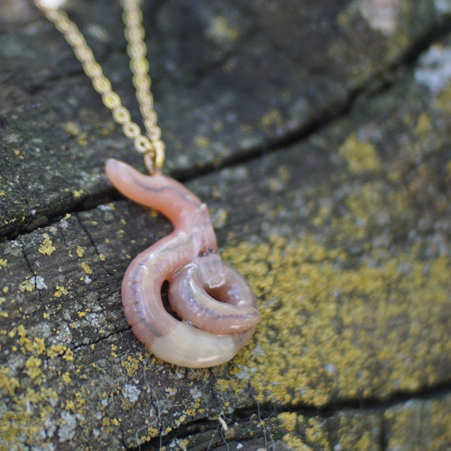 Quartz Caressing Worm Necklace (2 styles)