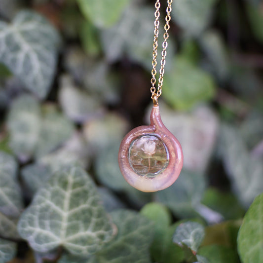 Snake Skin Flower Pendant
