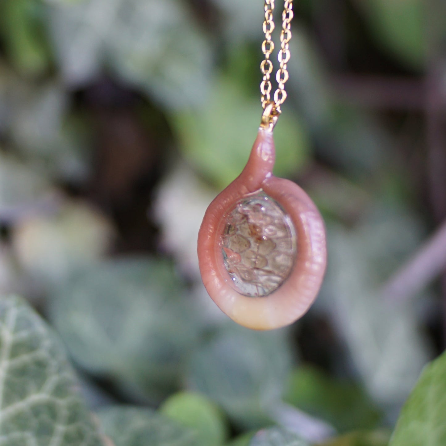 Snake Skin Flower Pendant